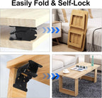 Self Locking Hinges Furniture Table Legs Locking Brackets, 90 Degree Folding - Image 3