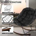 Grand patio Outdoor Rocking Chair, Oversized Papasan Rocking Chair - Image 7