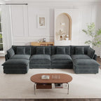 mikibama Modular Sectional Sofa, 146.5 Inch U Shaped Couch Set - Image 8