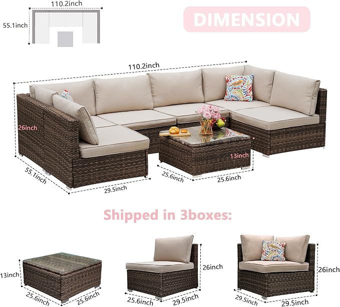 7-Piece Outdoor Patio Furniture Set - Image 2
