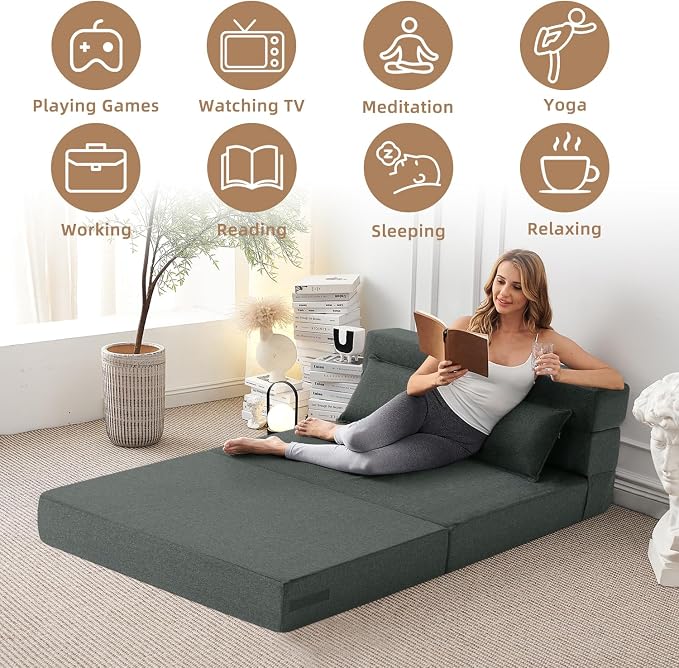 FILUXE Convertible Folding Sofa Bed - Image 5