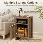 JUMMICO Farmhouse Nightstand, Modern Bedside Table - Image 4