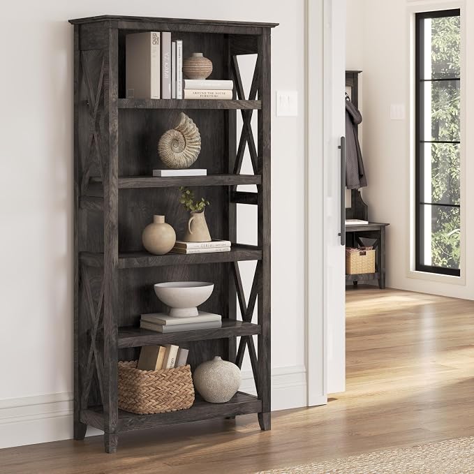 Bush Home Tall 5 Shelf Bookcase - Image 2