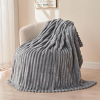 NEWCOSPLAY Fleece Ribbed Cozy King Blanket - Image 9