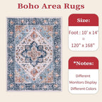 SERISSA 10x14 Washable Non Slip Boho Area Rug - Image 6
