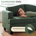 YOUDENOVA Sofa, 63” Comfy Loveseat Sofa - Image 3