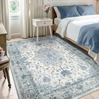 RELEANY Washable Area Rug, Water Repellent, Pet Friendly, Vintage Floral Boho - Image 2