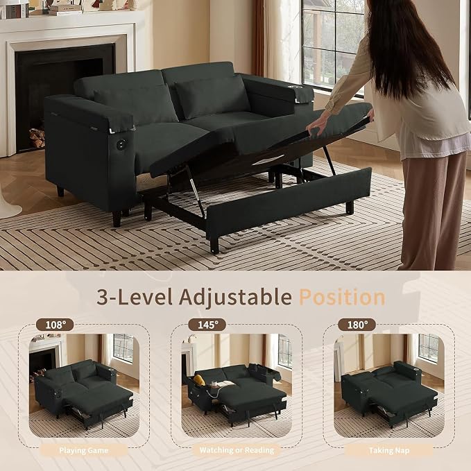 Auvsoce 66.4" Loveseat Sofa, Modern Couches - Image 5