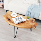 WELLAND Live Edge Cedar Wood Coffee Table - Image 4