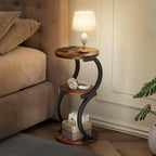 Small Side Table, 3-Tier Round End Table - Image 7