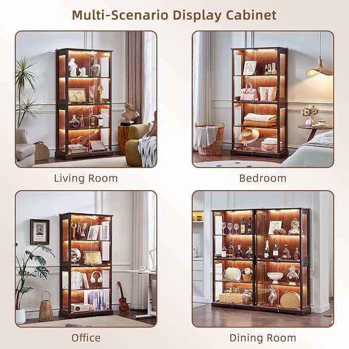 LELELINKY Farmhouse Display Cabinet - Image 8