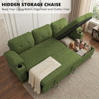KCGKCG 93" L Shaped Sleeper Sofa Bed, Pull Out Couch Bed - Image 8
