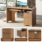Bestier 55 Inch Wood Computer Desk - Image 4