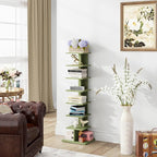 TUTOTAK Bookshelf, 8-Tier Bookcase, Narrow Spine Book Shelf - Image 3
