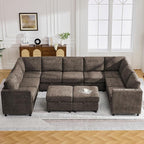 127'' Oversized U Shaped Modular Sofa, Sectional Couches by WUTUTUEE