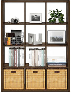 Furinno Cubicle Book Shelf, 12-Cube Bookshelf, Extra Thick Frame Reversible - Image 8