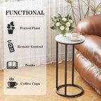 C Shaped End Table, Couch Side Tables - Image 4