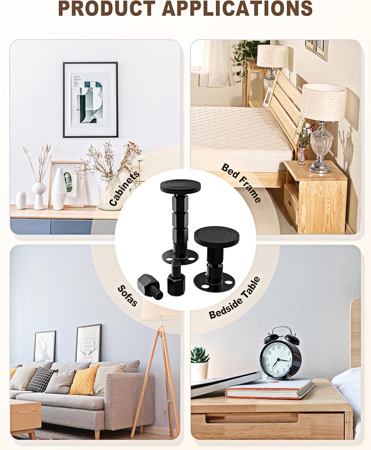 4PCS Adjustable Threaded Bed Frame Anti-Shake Tool, Upgraded Headboard stoppers - Image 5