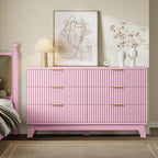 BORNOON Fluted 6 Drawer Dresser, 47.2" Wide Modern Boho Chest of Drawers - Image 3