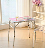 Yriuat Folding Camping Table 2ft Portable Picnic Table Adjustable Height Small - Image 2