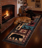 Rustic Cabin Hallway Runner Rug 2'8"x8' - Image 3