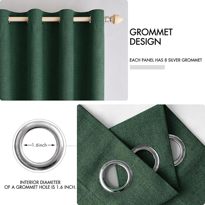 MIULEE 100% Blackout Linen Curtains - Image 4