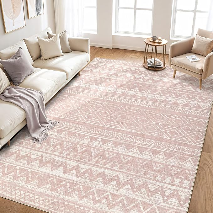 cotiled Boho 10x12 Area Rug for Living Room: Large Moroccan Washable Rug | - Image 7