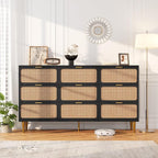 GarveeHome Rattan 9 Drawer Dressers by GarveeHome