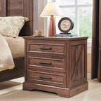 ACCOHOHO Farmhouse Nightstands Set of 2, 22 Inch Wide End Table - Image 2