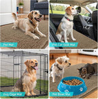 OLANLY Dog Door Mat for Muddy Paws 44x24, Super Absorbent Chenille Mud Mat | Tan - Image 7