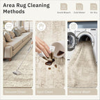 Soalmost 3x4 Rugs Non-Slip, Small Washable Kitchen Entryway Area Rug Beige | - Image 9