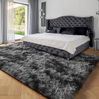 Dark Grey Large Area Rugs for Living Room Carpet, 8x10 Rug, Big Fluffy Modern - Image 4