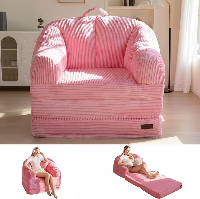 MAXYOYO Folding Sofa Bed with Backrest, Boneless Fold Out Couch Bed with Handle by MAXYOYO