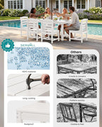 SERWALL Patio Dining Sets for 10 Person, HDPE Dining Set - Image 9