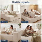 DUMOS 108" Boneless Couch, Cloud Sectional Couch - Image 7