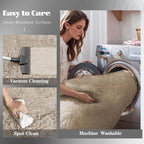 2x6 Runner Rug for Bedroom: Fluffy Shag Soft Washable Rugs Small Fuzzy Plush - Image 4