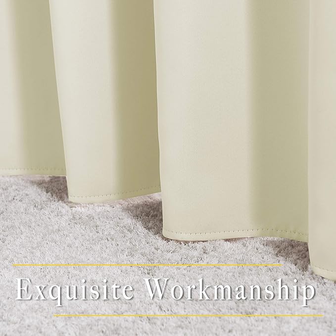 NICETOWN Blackout Beige Curtains and Drapes - Image 6