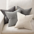MIULEE Neutral Grey Decorative Throw Pillow Covers 18x18 Inch Set of 4 Modern - Image 5