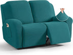TAOCOCO Recliner Loveseat Slipcover, 6 Pieces Dual Recliner Sofa Covers by TAOCOCO