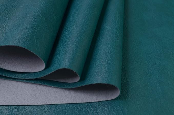 Wento Thick 2 Yard Faux Leather Fabric Soft Skin Grain PU Leather Fabric by Wento