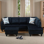 97" L Shaped Couch Set Velvet, Modular Sectional Couches - Image 10