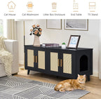 Homhedy Boho Cat Litter Box Enclosure - Image 5