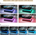 HedoAjim Black LED Coffee Table - Image 3