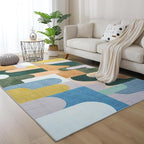 Living Room Rug 6x9 Light Green Area Rug Machine Washable Carpet Non Slip - Image 5