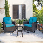 Aoxun 3 Pieces Patio Furniture Set, Patio Swivel Rocker Chairs Set of 2 - Image 2