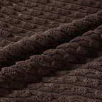 Set of 4 Beige Brown Coffee Decorative Throw Pillow Covers 24x24 Inch Corduroy - Image 5
