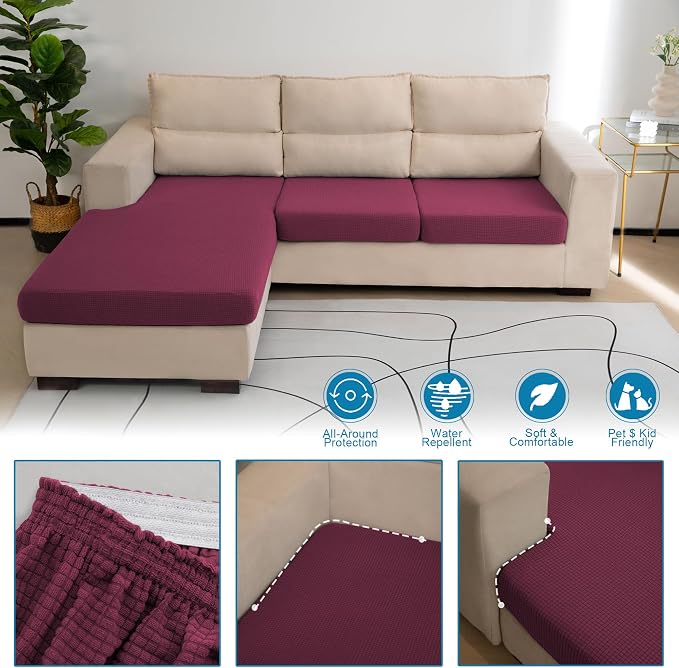 Water Repellent Single Seat Cushion Cover, Replacement Chair/Sofa Cushion - Image 5