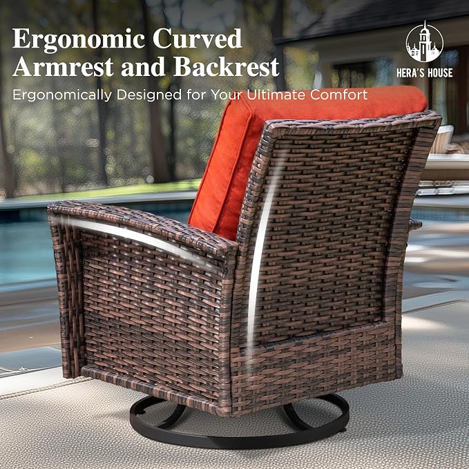 HERA'S HOUSE Outdoor Swivel Chairs - Image 7