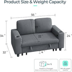 LINSY HOME Loveseat Sofa with Storage - Image 2
