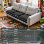 Hokway Stretch Couch Cushion Covers, 3 Piece Individual Sofa Cushion - Image 3